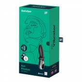 Черный анальный вибратор Hot Passion с функцией нагрева - Satisfyer - в Новосибирске купить с доставкой