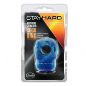 Голубое эрекционное виброкольцо Reusable 5 Function Cock Ring - Blush Novelties - в Новосибирске купить с доставкой