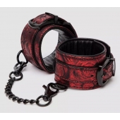 Красно-черные наручники Reversible Faux Leather Wrist Cuffs - Fifty Shades of Grey - купить с доставкой в Новосибирске