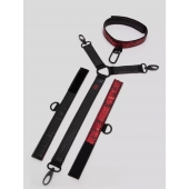 Ошейник с наручниками Reversible Faux Leather Collar and Wrist - Fifty Shades of Grey - купить с доставкой в Новосибирске