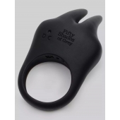 Черное эрекционное виброкольцо Sensation Rechargeable Vibrating Rabbit Love Ring - Fifty Shades of Grey - в Новосибирске купить с доставкой