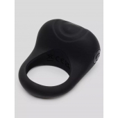Черное эрекционное виброкольцо Sensation Rechargeable Vibrating Love Ring - Fifty Shades of Grey - в Новосибирске купить с доставкой