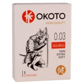 Тонкие презервативы OKOTO Thin Extra Soft - 3 шт. - Sitabella - купить с доставкой в Новосибирске