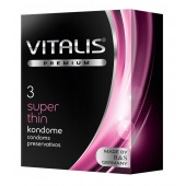 Ультратонкие презервативы VITALIS PREMIUM super thin - 3 шт. - Vitalis - купить с доставкой в Новосибирске