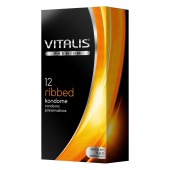 Ребристые презервативы VITALIS PREMIUM ribbed - 12 шт. - Vitalis - купить с доставкой в Новосибирске
