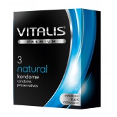Классические презервативы VITALIS PREMIUM natural - 3 шт. - Vitalis - купить с доставкой в Новосибирске