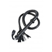 Длинный кожаный кнут с хлопушками на конце - ToyFa - купить с доставкой в Новосибирске