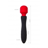 Черно-красный двусторонний вибромассажер Black Red - 21 см. - ToyFa купить в Новосибирске с доставкой в Orgasmix.ru Черно-красный двусторонний вибромассажер Black Red - 21 см. - ToyFa