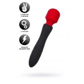 Черно-красный двусторонний вибромассажер Black Red - 21 см. - ToyFa купить в Новосибирске с доставкой в Orgasmix.ru Черно-красный двусторонний вибромассажер Black Red - 21 см. - ToyFa