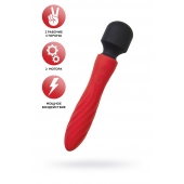 Красно-черный двусторонний вибромассажер Black Red - 21 см. - ToyFa купить в Новосибирске с доставкой в Orgasmix.ru Красно-черный двусторонний вибромассажер Black Red - 21 см. - ToyFa
