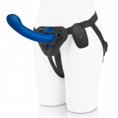 Синяя насадка Remote Control P-Spot G-Spot с черными трусиками - 20 см. - Pegasus - купить с доставкой в Новосибирске