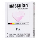 Супертонкие презервативы Masculan Pur - 3 шт. - Masculan - купить с доставкой в Новосибирске