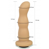 Телесная рельефная насадка Harness - 14,2 см. - LOVETOY (А-Полимер) - купить с доставкой в Новосибирске