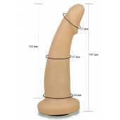 Телесная гладкая насадка Harness - 14,7 см. - LOVETOY (А-Полимер) - купить с доставкой в Новосибирске