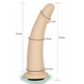 Телесная гладкая насадка-фаллоимитатор Harness - 17 см. - LOVETOY (А-Полимер) - купить с доставкой в Новосибирске