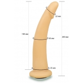 Телесная гладкая насадка-фаллоимитатор Harness - 20 см. - LOVETOY (А-Полимер) - купить с доставкой в Новосибирске