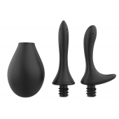 Черный анальный душ Nexus Anal Douche Set с 2 сменными насадками - Nexus Range - купить с доставкой в Новосибирске