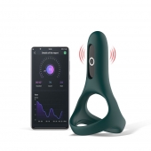Изумрудное виброкольцо Magic Motion Rise с подхватом мошонки - Magic Motion - в Новосибирске купить с доставкой