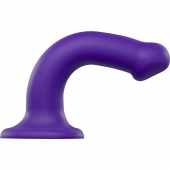 Фиолетовый фаллоимитатор-насадка Strap-On-Me Dildo Dual Density size M - 18 см. - Strap-on-me - купить с доставкой в Новосибирске