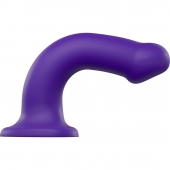 Фиолетовый фаллоимитатор-насадка Strap-On-Me Dildo Dual Density size L - 19 см. - Strap-on-me - купить с доставкой в Новосибирске