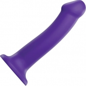 Фиолетовый фаллоимитатор-насадка Strap-On-Me Dildo Dual Density size L - 19 см. - Strap-on-me - купить с доставкой в Новосибирске