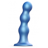 Голубая насадка Strap-On-Me Dildo Plug Balls size S - Strap-on-me - купить с доставкой в Новосибирске