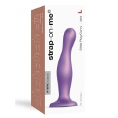 Фиолетовая насадка Strap-On-Me Dildo Plug Curvy size L - Strap-on-me - купить с доставкой в Новосибирске