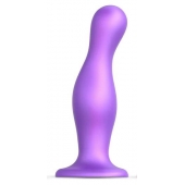 Фиолетовая насадка Strap-On-Me Dildo Plug Curvy size L - Strap-on-me - купить с доставкой в Новосибирске