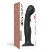Черная насадка Strap-On-Me Dildo Plug P G size XXL - Strap-on-me - купить с доставкой в Новосибирске