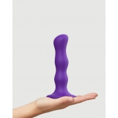 Фиолетовая насадка Strap-On-Me Dildo Geisha Balls size M - Strap-on-me - купить с доставкой в Новосибирске