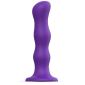 Фиолетовая насадка Strap-On-Me Dildo Geisha Balls size M - Strap-on-me - купить с доставкой в Новосибирске