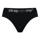 Черные трусики для насадок Heroine Lingerie Harness - size L - Strap-on-me - купить с доставкой в Новосибирске