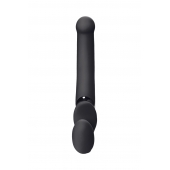 Черный безремневой вибрострапон Silicone Bendable Strap-On - size XL - Strap-on-me - купить с доставкой в Новосибирске