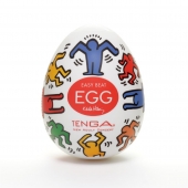 Мастурбатор-яйцо Keith Haring EGG DANCE - Tenga - в Новосибирске купить с доставкой