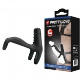Черная вибронасадка на пенис Vibrating Penis Sling - Baile - в Новосибирске купить с доставкой