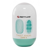 Бирюзовый мастурбатор-яйцо Twist Angel - Baile - в Новосибирске купить с доставкой