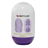 Сиреневый мастурбатор-яйцо Smooth Stripes - Baile - в Новосибирске купить с доставкой