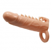Телесная удлиняющая насадка Penis Sleeve Emmitt - 17 см. - Baile - в Новосибирске купить с доставкой
