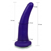 Фиолетовая гладкая изогнутая насадка-плаг - 13,3 см. - LOVETOY (А-Полимер) - купить с доставкой в Новосибирске