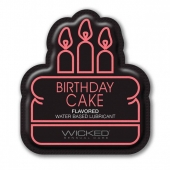 Лубрикант на водной основе со вкусом торта с кремом Wicked Aqua Birthday cake - 3 мл. - Wicked - купить с доставкой в Новосибирске