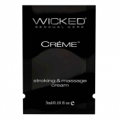 Крем для массажа и мастурбации Wicked Stroking and Massage Creme - 3 мл. - Wicked - купить с доставкой в Новосибирске