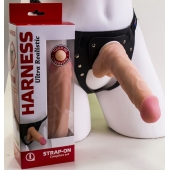 Страпон Harness из двух предметов: регулируемые трусики и насадка-фаллос - 17,5 см. - LOVETOY (А-Полимер) - купить с доставкой в Новосибирске