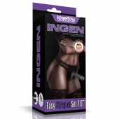 Женский темнокожий страпон Easy Strapon Set 7 Inch - 18 см. - Lovetoy - купить с доставкой в Новосибирске