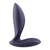 Фиолетовый анальный вибростимулятор Power Plug - Satisfyer - в Новосибирске купить с доставкой