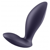 Фиолетовый анальный вибростимулятор Power Plug - Satisfyer - в Новосибирске купить с доставкой