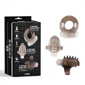 Набор из 3 дымчатых эрекционных колец с вибрацией Teasers Ring Kit - Chisa - в Новосибирске купить с доставкой