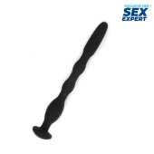 Черный силиконовый уретральный стимулятор - 10 см. - Sex Expert - купить с доставкой в Новосибирске