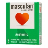 Презервативы анатомической формы Masculan Anatomic - 3 шт. - Masculan - купить с доставкой в Новосибирске