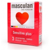 Презервативы Masculan Sensitive plus - 3 шт. - Masculan - купить с доставкой в Новосибирске