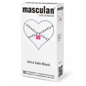 Ультрапрочные презервативы Masculan Ultra Safe Black - 10 шт. - Masculan - купить с доставкой в Новосибирске